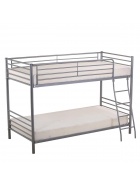 Etagenbett Metall Hochbett silberfarbig Stockbett inkl. 2x Lattenrost fr 90x200
