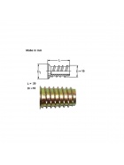Gewindemuffe mit Holzgewinde Gre M10
