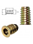 Gewindemuffe mit Holzgewinde Gre M6