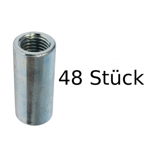 Langmutter 48x Gewindehlsen mit M8 Gewinde Distanzhlse...