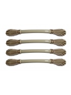 Mbelgriffe 4 Stck 12cm antik wei Kchengriffe Schubladengriffe Schrankgriffe