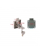Mbelschlo Tr Schnappschlo Fallenschlo Aufschraubschloss Riegelschloss  22 mm Zylinder