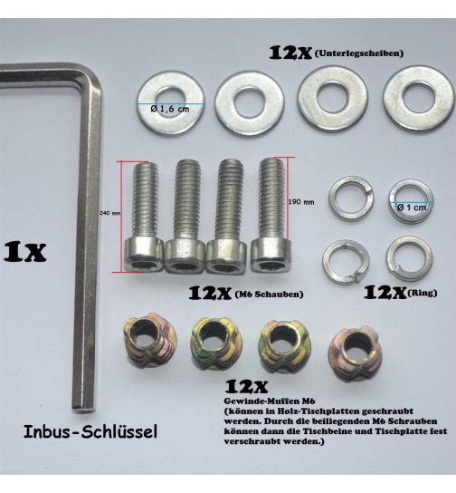 Tischbeine schwarz verstellbar Tischfuß Bein Sockelfuß...