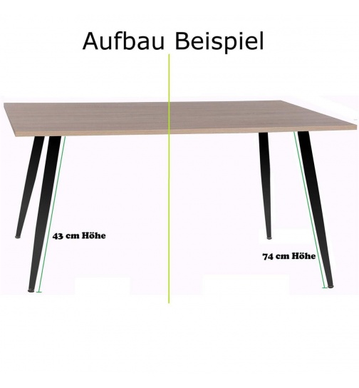 Tischbeine schwarz verstellbar Tischfuß Bein Sockelfuß...