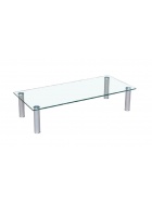 TV Aufsatz Glas Klarglas Fernseherhhung 100 cm Rack LED PLAZMA LCD