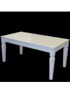 Esstisch wei Hochglant in Barock Design 180x90cm 