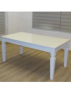 Esstisch wei Hochglant in Barock Design 180x90cm 