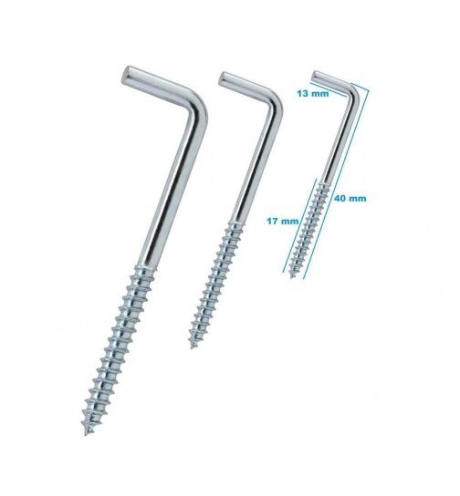 Schraubhaken gerade Winkelhaken Haken Verzinkt Holzgewinde