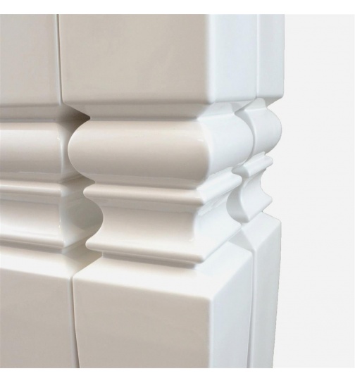 Esstisch Tischbein 4-er Set Lack Hochglanz Wei 72cm...