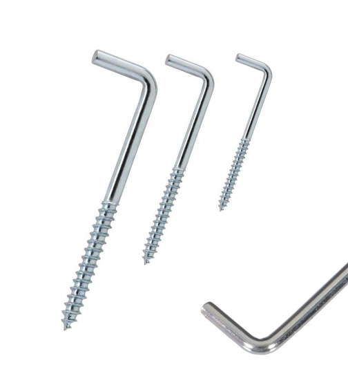 Haken Schraubhaken gerade Winkelhaken Verzinkt Holzgewinde