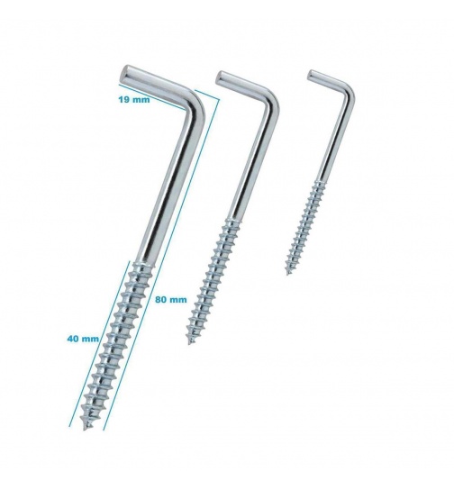 Haken Schraubhaken gerade Winkelhaken Verzinkt Holzgewinde