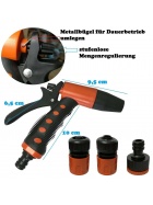 Spritzbrause Set 4teilig Wasserbrause Gartenbrause Schlauchbrause Gartenspritze