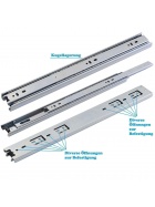 Schubaldenf�hrung Teleskopschiene Vollausz�ge Gleitschiene Schubladenschiene 40 cm - 80 cm