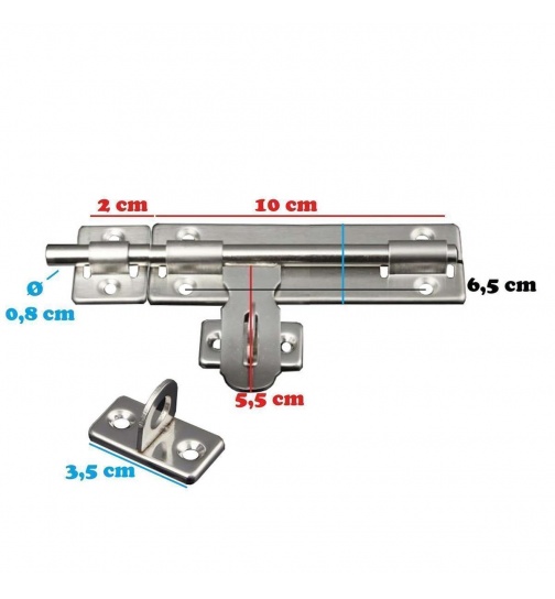 2x Schubriegel Bolzenriegel aus Edelstahl Trriegel...