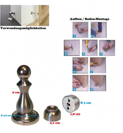 Trstopper Bodenmontage Wandmontage Trfeststeller...