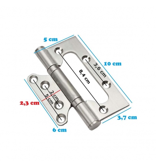2er Set Trscharnier aus Edelstahl Gre 10 cm