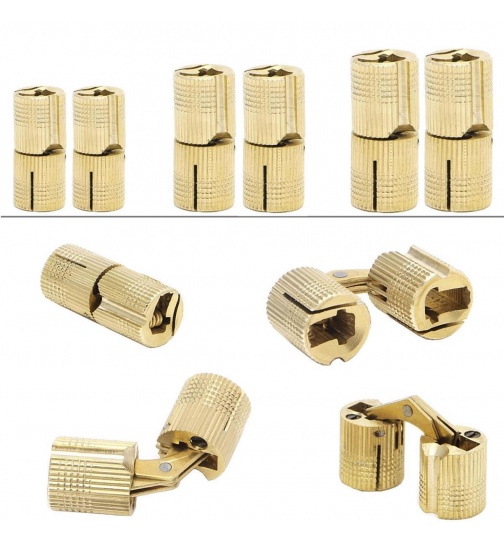 2er Set Kreuz Scharnier Rund 180 verdeckte Montage in 3...