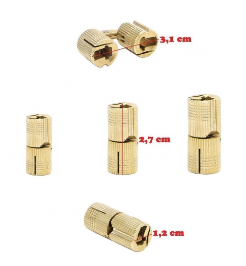 2er Set Kreuz Scharnier Rund 180 verdeckte Montage in 3...