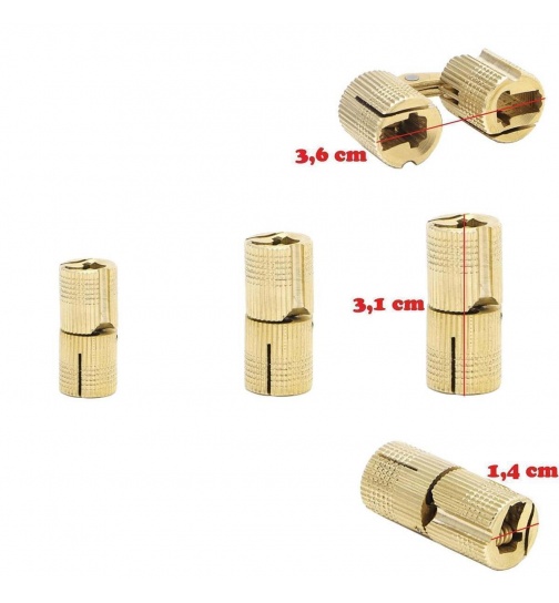 2er Set Kreuz Scharnier Rund 180 verdeckte Montage in 3...