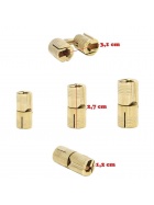 2er Set Kreuz Scharnier Rund 180� verdeckte Montage Gr��en 12x27 mm