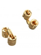 2er Set Kreuz Scharnier Rund 180� verdeckte Montage Gr��en 12x27 mm