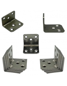 12x Winkel Edelstahl Flachwinkel 30x30 Lochwinkel...