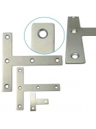 T-Winkel 4 Flachverbinder Edelstahl Beschlag Lochplatte Holzverbindung Lochblech