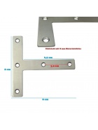 T-Winkel 4 Flachverbinder Edelstahl Beschlag Lochplatte Holzverbindung Lochblech