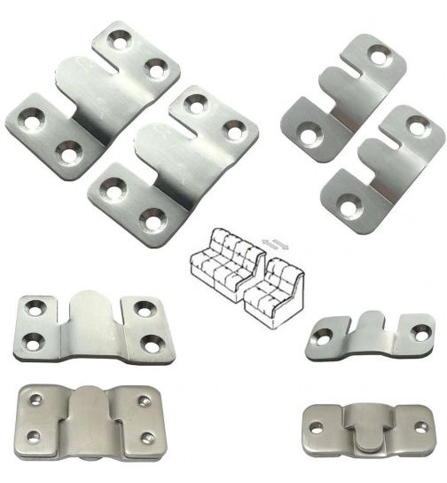 2er Ser Mbelverbinder aus Edelstahl in 2 ver. Gren