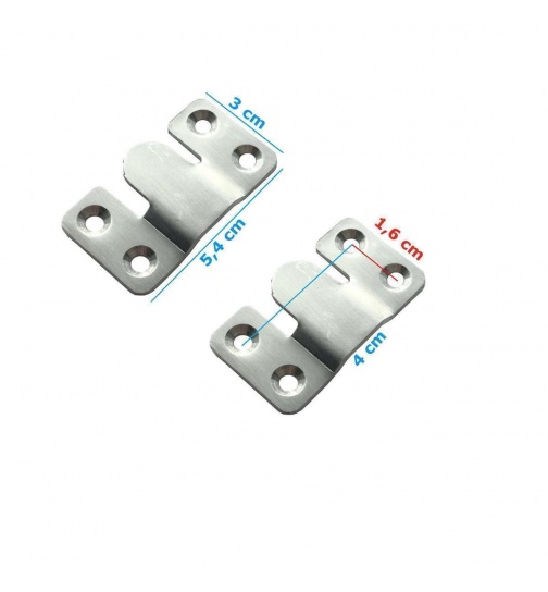 2er Ser Mbelverbinder aus Edelstahl in 2 ver. Gren