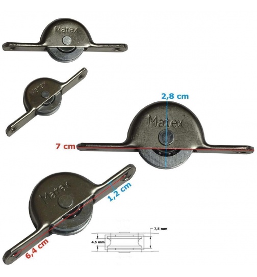 Laufrolle / Mbelrollen aus Stahl Gro (70 mm)