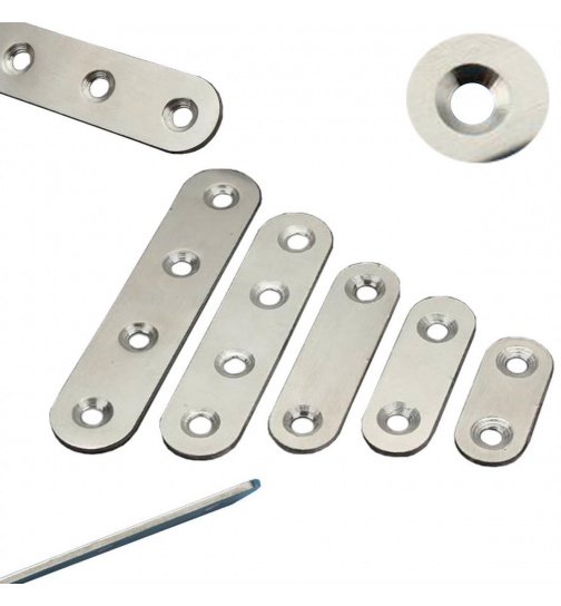 10er Set Holzverbinder aus Edelstahl in 5 ver. Gren