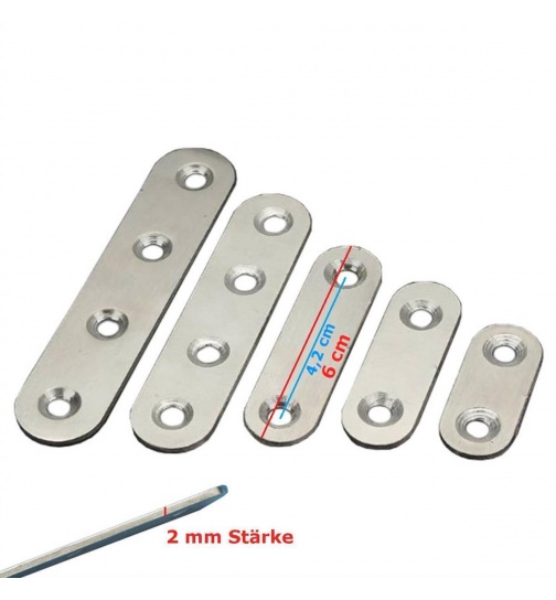 10er Set Holzverbinder aus Edelstahl in 5 ver. Gren