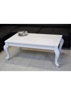 Barock Couchtisch Hochglanz wei115x65cm hhe 50cm