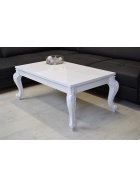 Barock Couchtisch Hochglanz wei115x65cm hhe 50cm