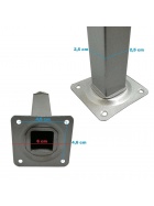 M�belfu� aus Metall 8/10/12/15cm Silber Lack Sockelfu� Schrankfu� Fu� St�tzfu� 12 cm