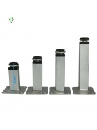 M�belfu� aus Metall 8/10/12/15cm Silber Lack Sockelfu� Schrankfu� Fu� St�tzfu� 12 cm