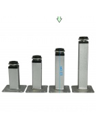 M�belfu� aus Metall 8/10/12/15cm Silber Lack Sockelfu� Schrankfu� Fu� St�tzfu� 12 cm