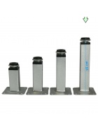 M�belfu� aus Metall 8/10/12/15cm Silber Lack Sockelfu� Schrankfu� Fu� St�tzfu� 12 cm