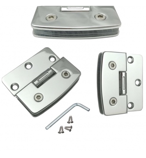 Glastr Scharnier Chrom  fr 6mm 8mm Trbeschlag...