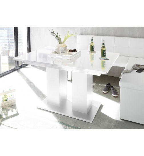 Esstisch Speisetisch Tisch Ausziehbar Hochglanz Weiss...