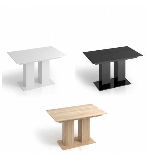 Esstisch Speisetisch Tisch Ausziehbar Hochglanz Weiss...