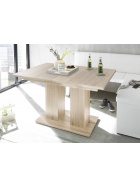 Esstisch Speisetisch Tisch Ausziehbar Hochglanz Weiss Schwarz Sonoma Eiche
