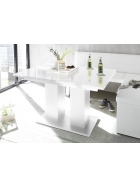 Esstisch Speisetisch Tisch Ausziehbar Hochglanz Weiss Schwarz Sonoma Eiche