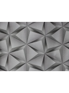 Vinyl Tapeten Muster 3D Design in Silber Wandpapier