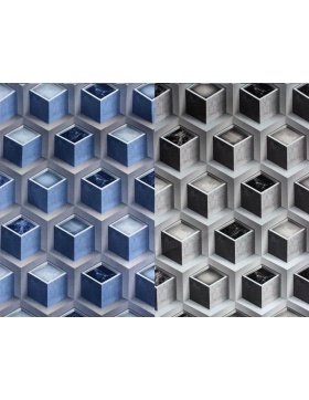 Vinyltapete 3D Würfel Design in 2 ver. Farben