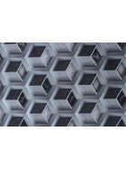 Vinyltapete Muster 3D Wrfel Design in schwarz - grau Tapete