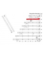 Schubladenschienen Schubladenauszug in wei� mit Rollenf�hrung Schienen Teilauszug 30 cm