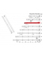 Schubladenschienen Schubladenauszug in wei� mit Rollenf�hrung Schienen Teilauszug 35 cm