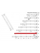 Schubladenschienen Schubladenauszug in wei� mit Rollenf�hrung Schienen Teilauszug 55 cm